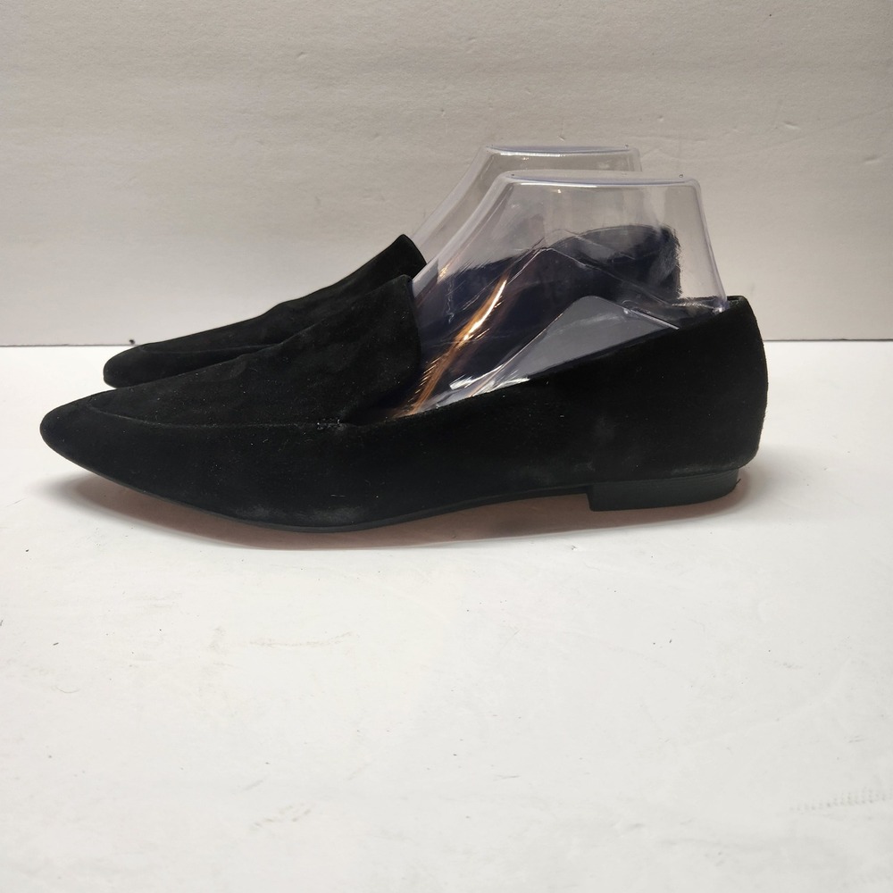 Bleecker & Bond Akserafinia Sonia Black Suede Leather Pointed Toe Flat Womens 8M